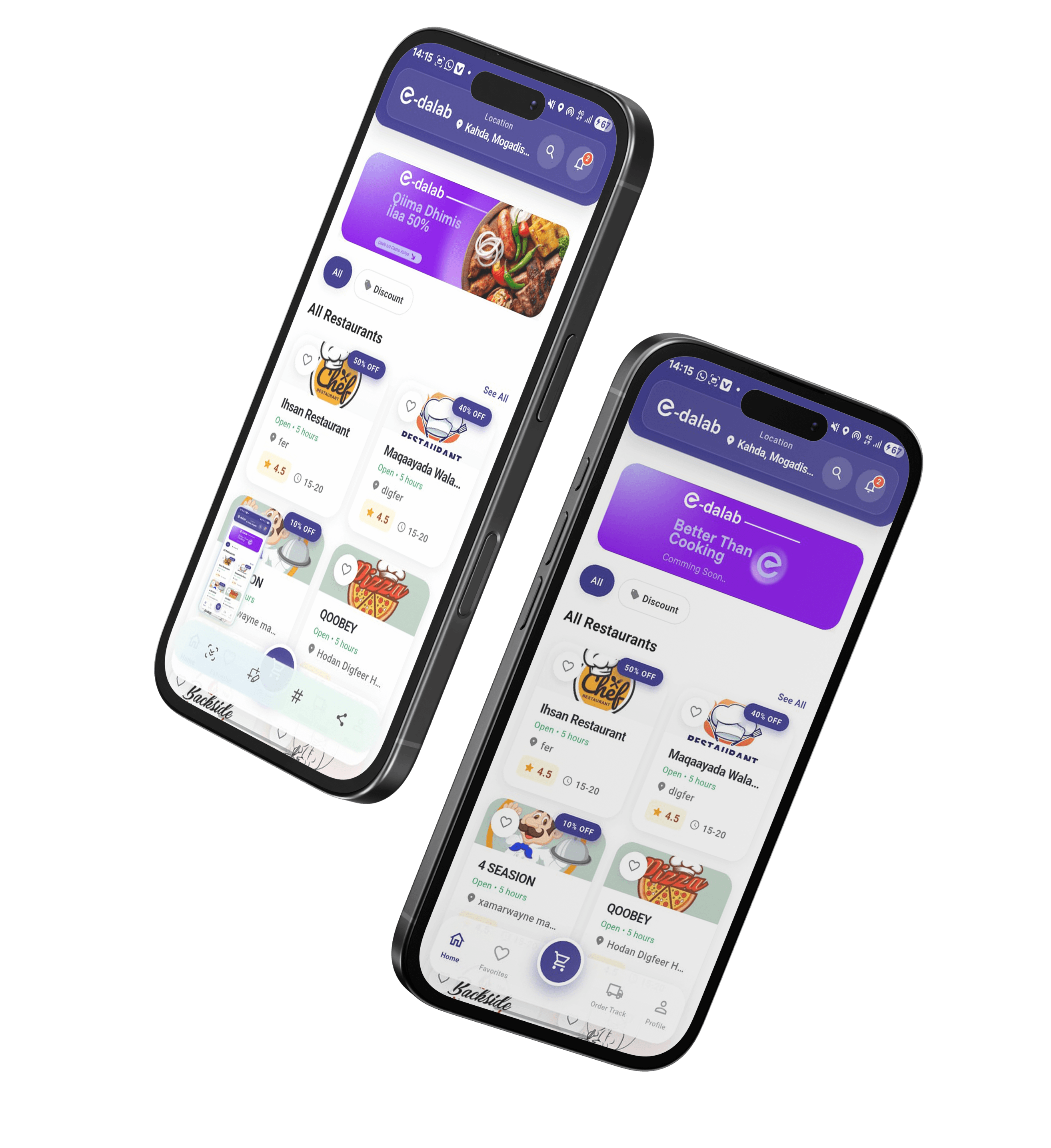 E-Dalab app on phone mockups