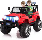 Buy Dorsa 12 V Battery Operated Wheelie Jeep For Kids, Red in UAE Dorsa 12 V Battery Operated Wheelie Jeep For Kids, Red